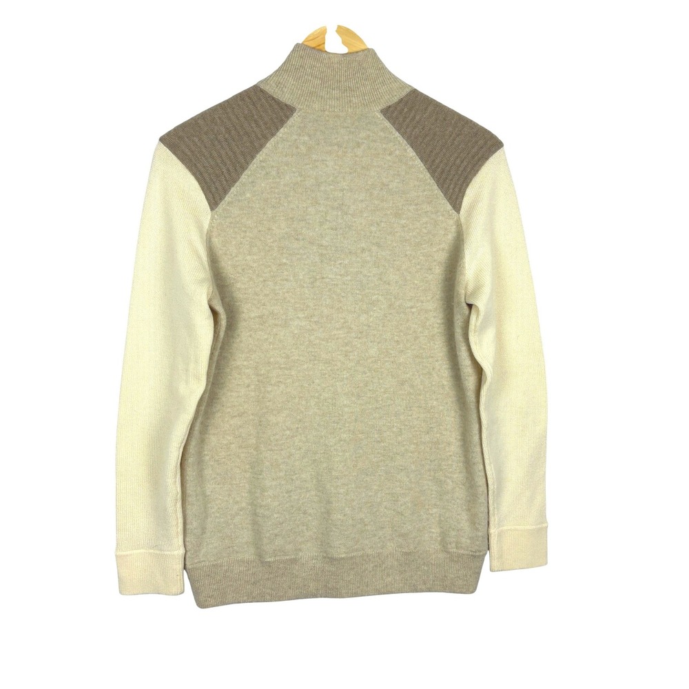 Polo Golf Ralph Lauren Mens 100% Cashmere Quarter Zip Sweater Sz M Colorblock - Picture 3 of 10